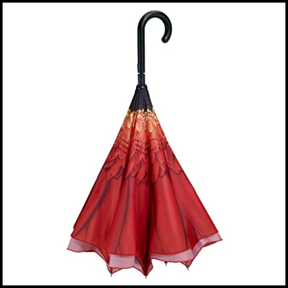 Reverse Close Stick Umbrella Windproof Auto Open … - image 2